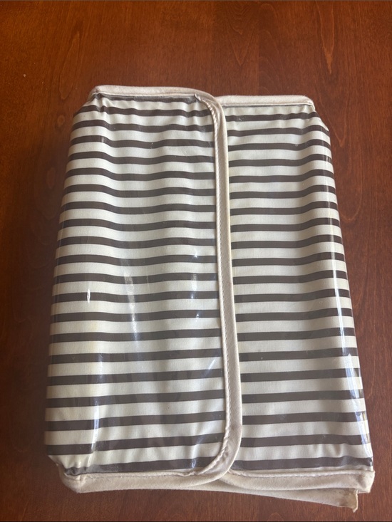 henri bendel Handbags - Vintage Henri Bendel Iconic Brown Striped Cosmetic Bag